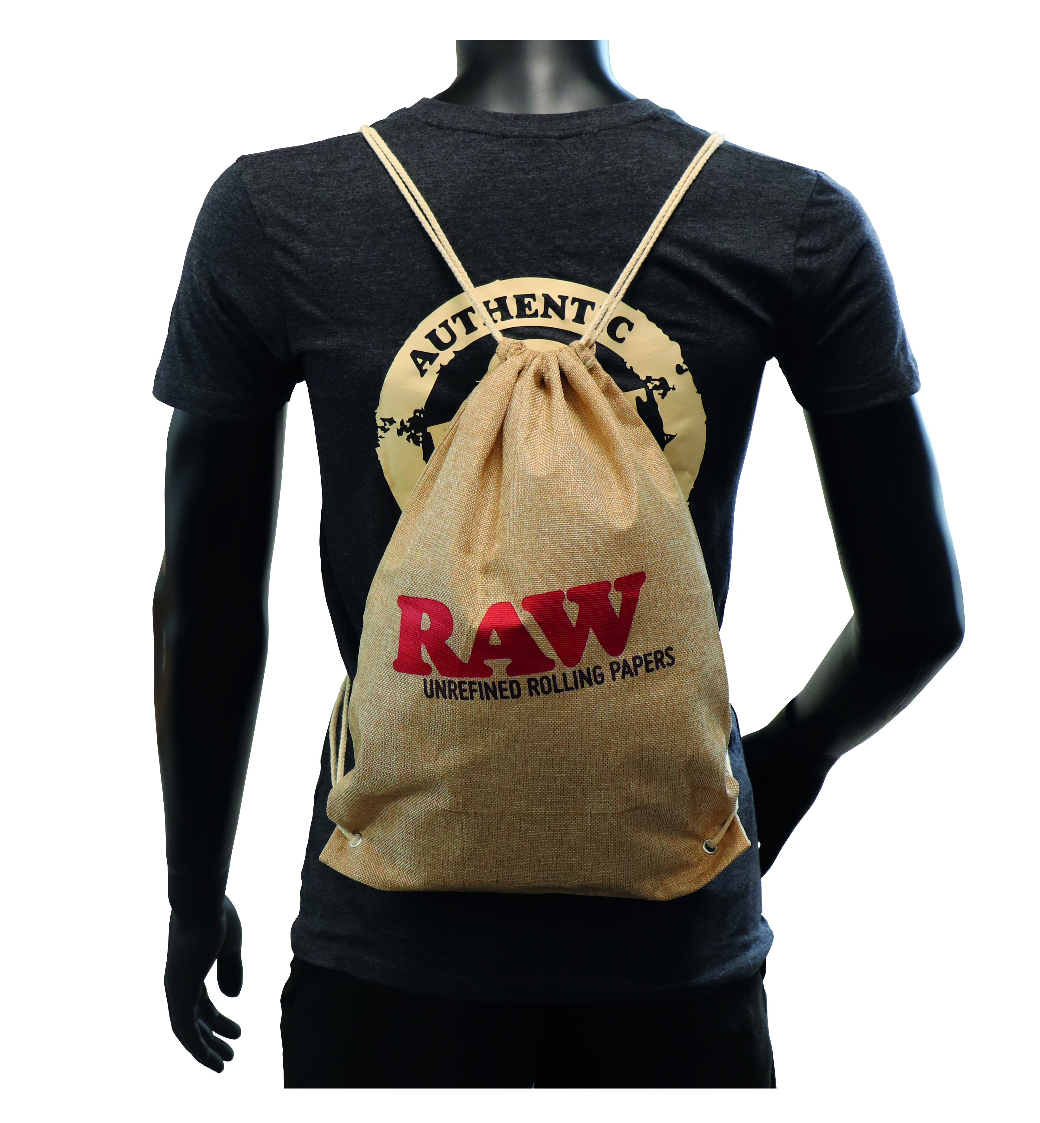 raw drawstring bag tan 01
